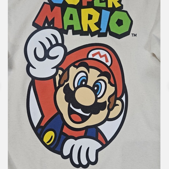 Super Mario Shirt Mens XL White Nintendo Graphic Tee T-Shirt 2023 New Tags Mario - Picture 3 of 8